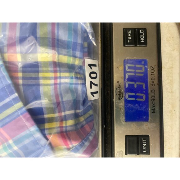 Ralph Lauren Button Down Shirt Mens XL Blue Plaid Short Sleeve  Classic Fit Cott - Picture 11 of 11